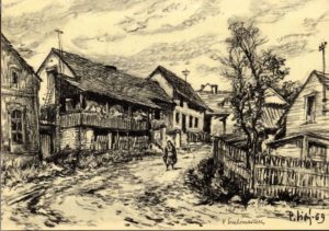 Ilustrace z knihy Dobrodružství Jaroslava Seiferta (Hampl, 1969).